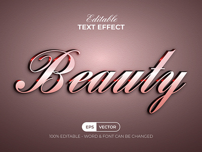 Rose Gold Text Effect For Illustrator