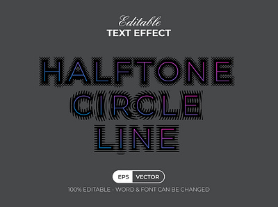 Art Text Effect Style For Illustrator art circle design dot editable effect font halftone letter lettering line modern style text type typeface typography