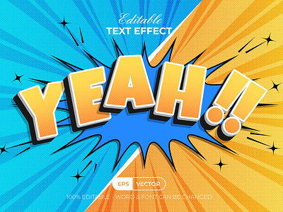Comic Text Effect Style For Illustrator