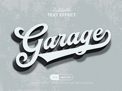 Garage Text Effect Vintage Style