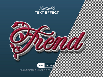 3D Text Effect Trend Color Style