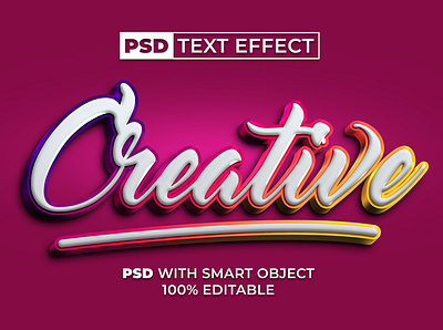 3d colorful text effect style 3d colorful design editable effect font letter lettering psd script text typography