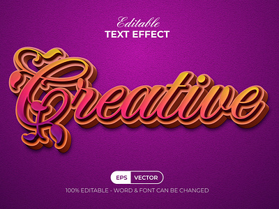 Creative Colorful Text Effect For Illustrator