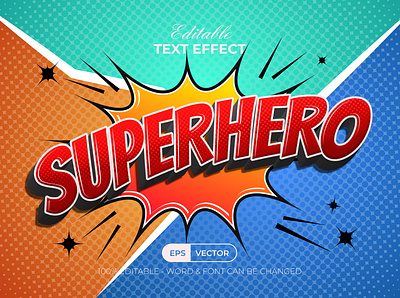 Superhero 3D Text Effect Comic Style type