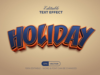 3D Text Effect Holiday Style