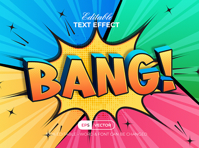 Comic Text Effect Colorful Style speech