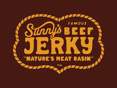 Meat Raisin* badge beef cooper custom custom type imperfect jerky lettering logo meat raisin retro sample south texas texture vintage western wonky