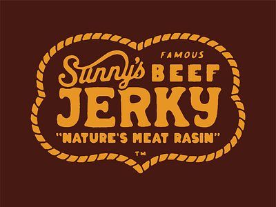 Meat Raisin* badge beef cooper custom custom type imperfect jerky lettering logo meat raisin retro sample south texas texture vintage western wonky