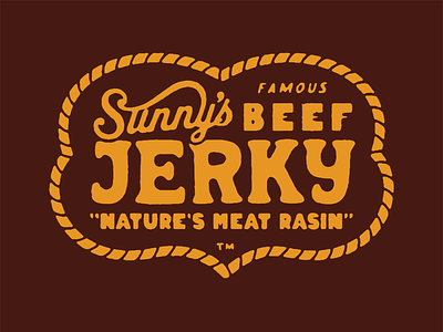 Meat Raisin* badge beef cooper custom custom type imperfect jerky lettering logo meat raisin retro sample south texas texture vintage western wonky
