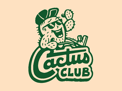 Cactus Club austin cactus character drawing hand drawn handlettering illustraion south spike texas tuesday