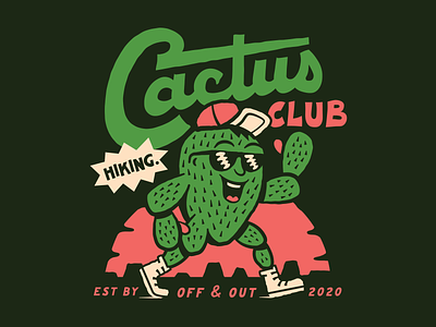 Cactus Club austin badge cactus hand drawn illustraion lettering mesa south sticker sun sunset texas texture tuesday west