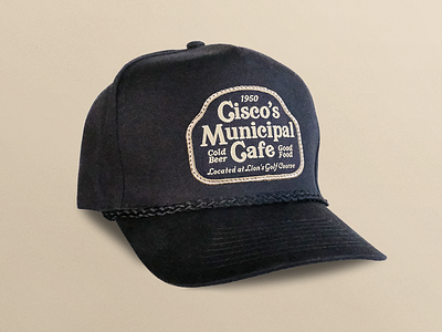 Cisco's Muny Cafe Hat apparel austin badge clothing design hat illustration lettering logo texas texture type