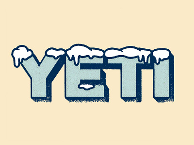 YETI Christmas 3d bold christmas cold holidays lettering logo retro thick lines type vintage yeti