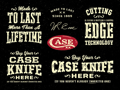Case Knives POP badge bold case grunge knife lettering linocut lockup logo texture type woodcut
