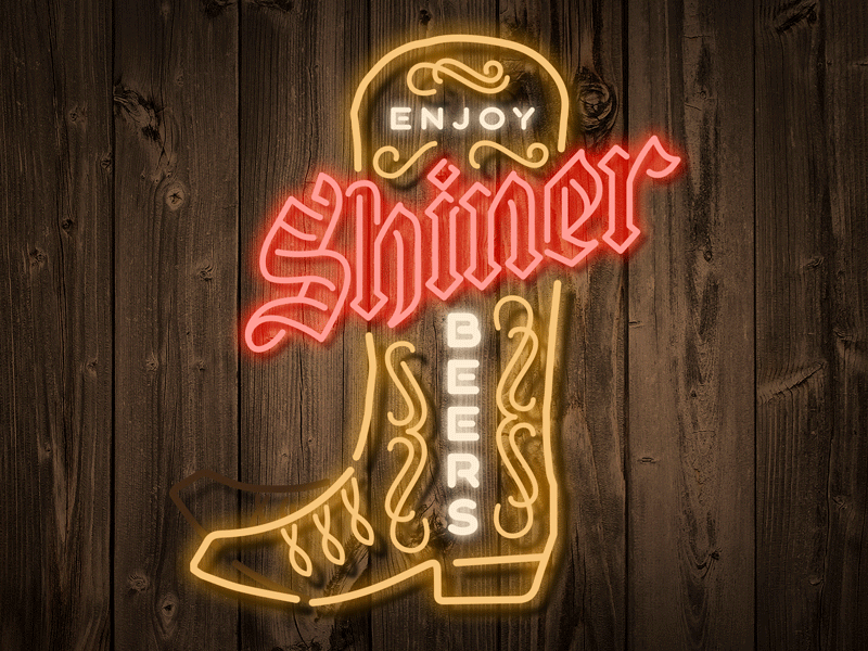 Put your drinkin' boots on. animation beer cowboy boot gif neon shiner texas western