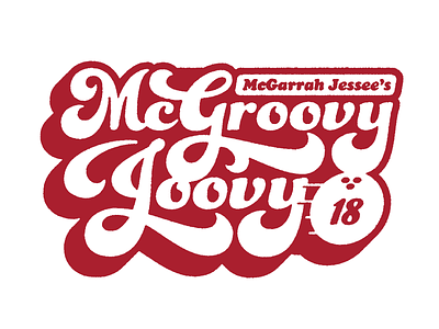 Mcgroovy Joovy austin bowling funky lettering lockup old retro sports texture type