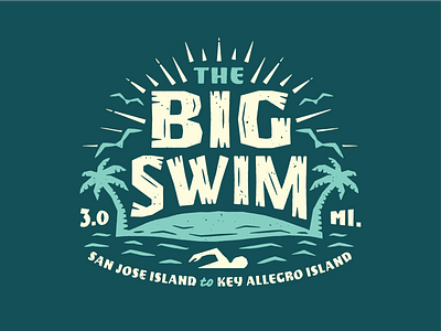 The Big Swim badge big charity lockup logo swim texas texture type water