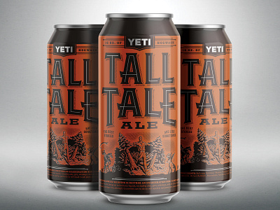 Tall Tale Ale ale austin beer beer branding can illustration liquor packaging tall tall tale texas type yeti