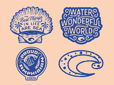 More stickers badge costa custom type florida illustration lettering logo patch sticker sunglasses type