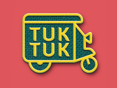 TUK TUK adventure badge branding cab embroidered journey logo motorcycle patch scooter thai thailand travel trip tuk tuk type world