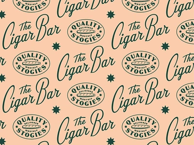 Cigar Bar 60s badge bar branding cigar custom havana identity lettering logo retro script smoke smoking star sticker tobacco typography vintage