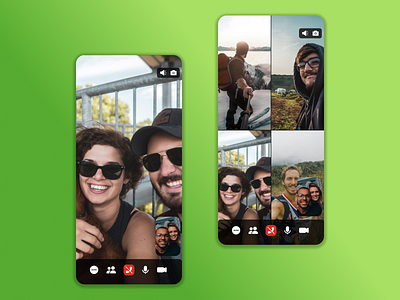 Video Chat App app app design call call app chat conference conferencing dribble facetime figma mobile selfie skype ui video video chat zoom