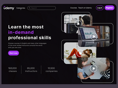 Udemy Landing Page Redesign