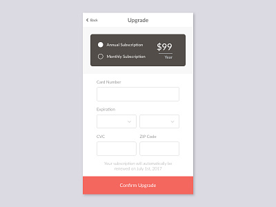 Checkout - Daily UI #002 challenge dailyui flat minimal sign up ui