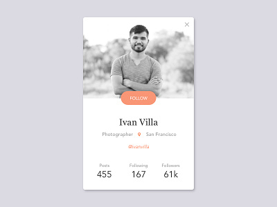 Social Profile - Daily UI #006 challenge daily ui social profile ui