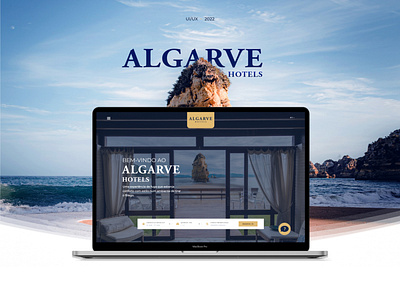 Behance Cover - Algarve Hotels UI & UX Design brand brasil concept design designthinking fresh goldenratio logo ui ux