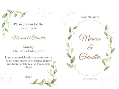 Wedding invitation in rustic style vector illustration
