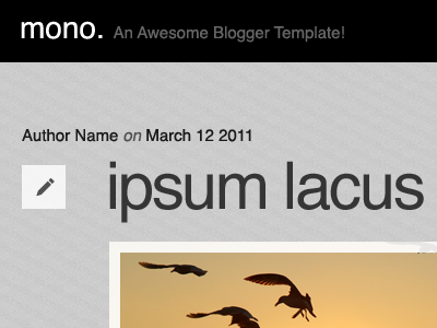 Mono - Blogger Template