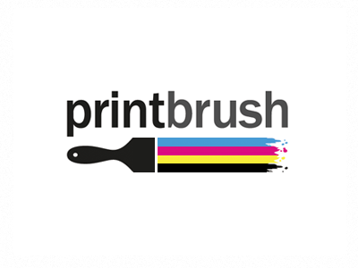 80s paintbrush logo