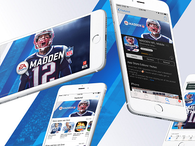 Madden Mobile app app store brady branding digital art ea sports football icon key art nfl video game