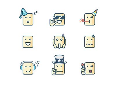 Wumbo Emoji character debut emoji emoticon faces firstshot flat icon illustration illustrator