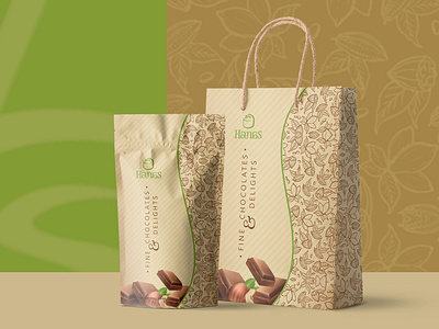 Chocolate Pouch & Bag Packaging Design bag design bag packaging chocolate packaging design graphic design illustration packagingdesign pouch design pouch packaging