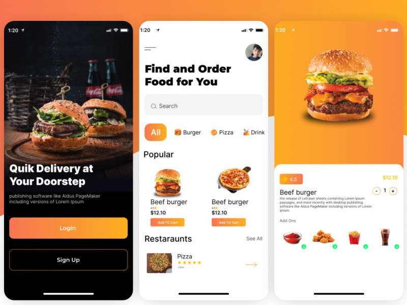 Food App by Mostafa Ashraf on Dribbble