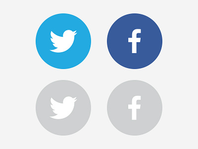 Twitter + Facebook Round Illustrator (.Ai) Icons 7 blue circle facebook flat grey icons ios ios7 round twitter ui