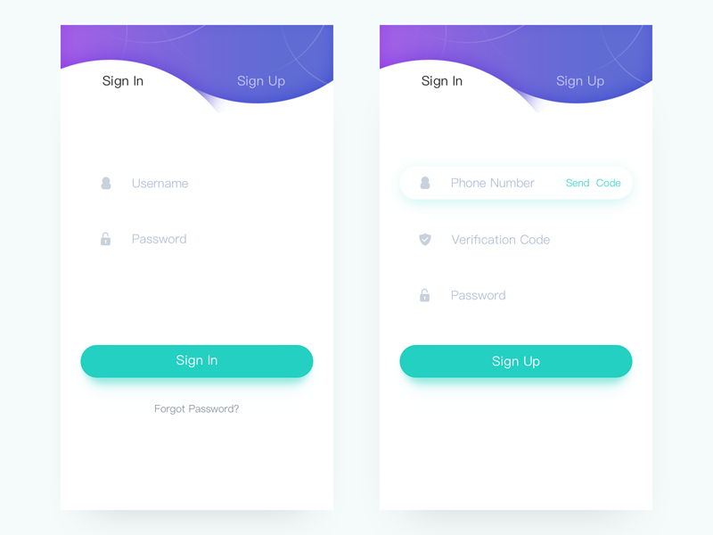 Day 001 - Login Form by JunYao on Dribbble