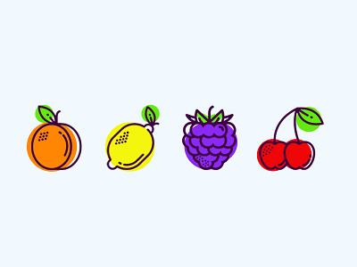 Fruits color doodle drawing fruit icon icons illustration summer