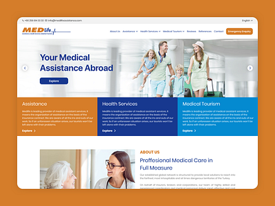 Assistance, Health Services & Care, Medical Tourism Website UI