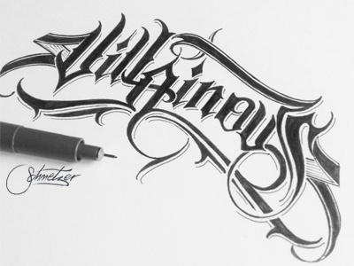 Villainous ink la letters schmetzer sketch type typography villainous