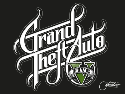 GTA Vector auto grand gta gta5 logotype schmetzer theft vector