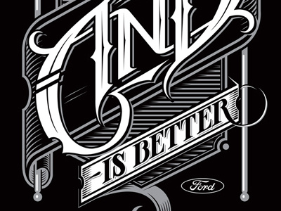 AND ambigram ambigram and andisbetter better ford schmetzer social typography vector