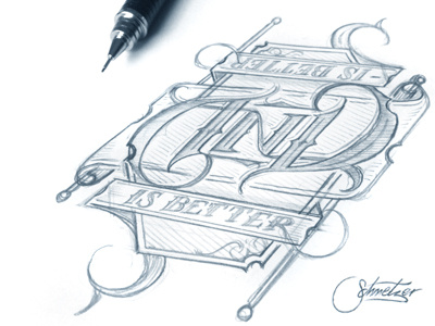 AND sketch schmetzer ford social and better sketch typography ambigram