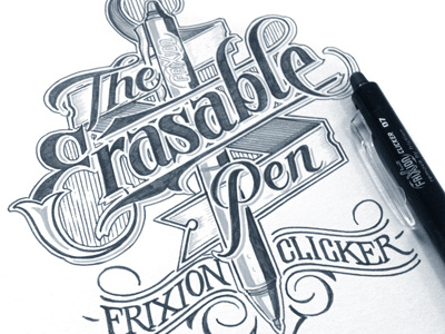 Frixion Clicker clicker erasable frixion handlettering pen pilotpen schmetzer typography