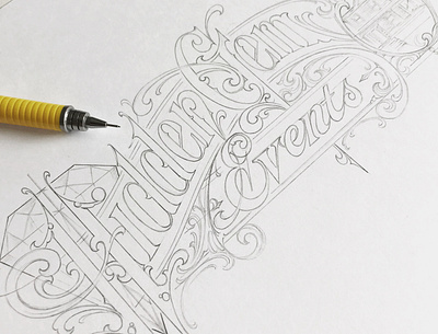 Hidden Gem - sketch hand lettering pencil schmetzer sketch