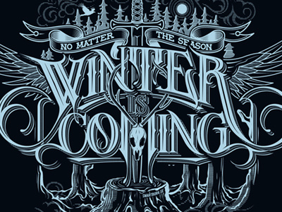 Winter Vector coming game illustration is lettering of schmetzer thrones typographic vector winter