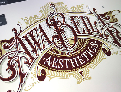 "Awa Bella" - progress hand lettering logotype schmetzer typography vector