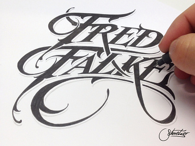 Fred Falke falke fred handlettering logotype schmetzer typography